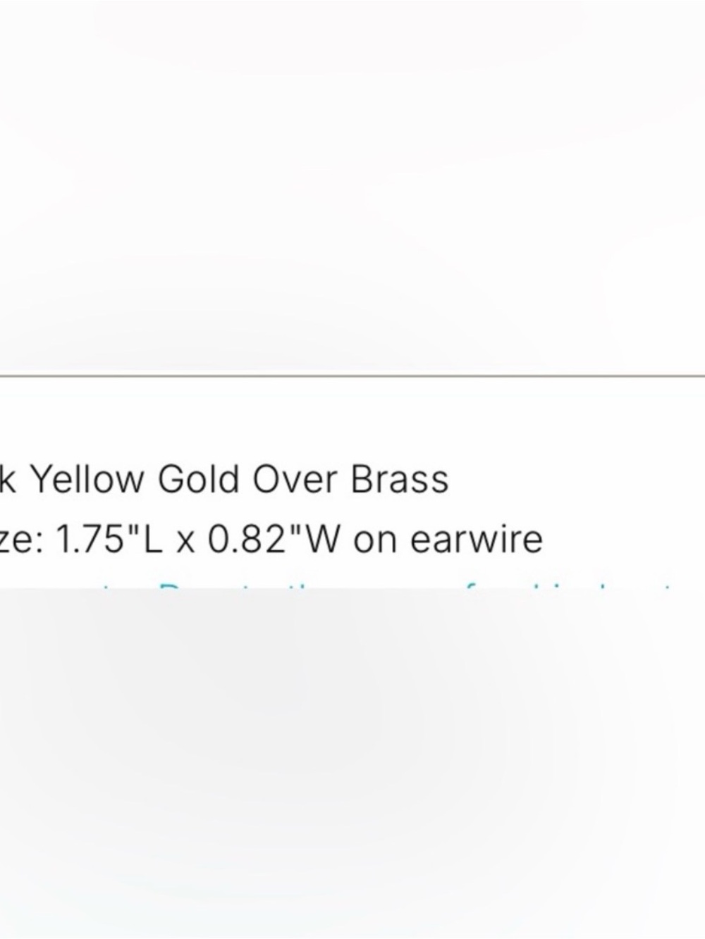 Kendra Scott Sophia Gold Teardrop Dangle Earrings Filigree Statement elegant - Picture 4 of 4